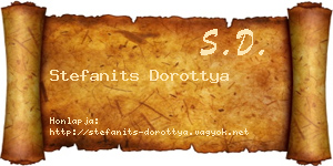 Stefanits Dorottya névjegykártya